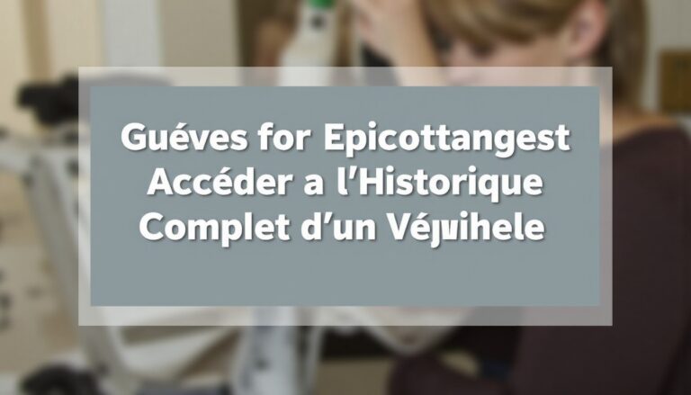 Histovec Gratuit : Guide Pratique pour Accéder à l'Historique Complet d'un Véhicule